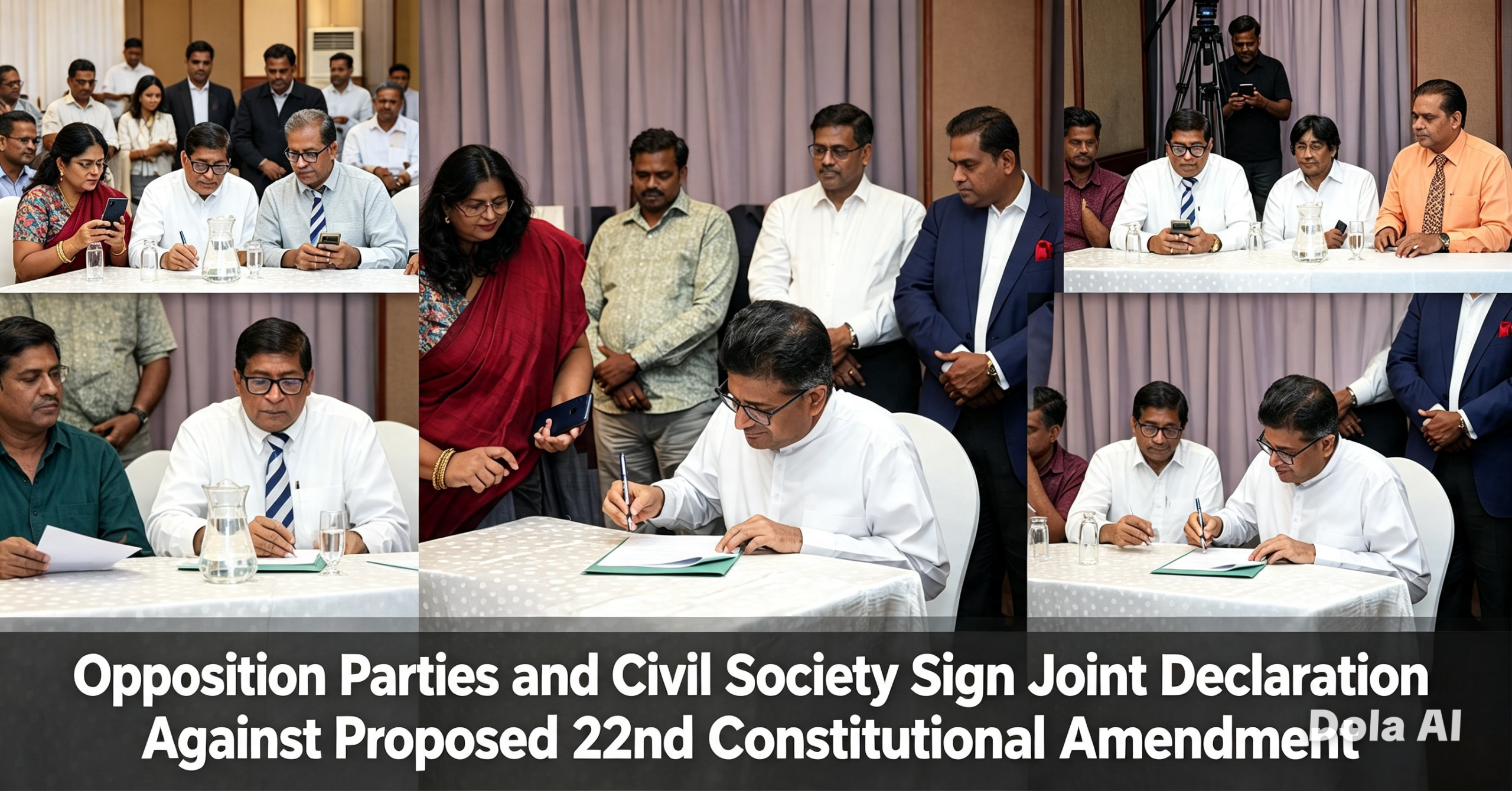 Opposition Parties and Civil Society Sign Joint Declaration Against Proposed 22nd Constitutional Amendment